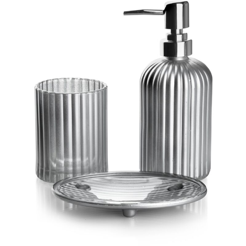 foto del prodotto set da bagno ari silver 400 ml argento opaco