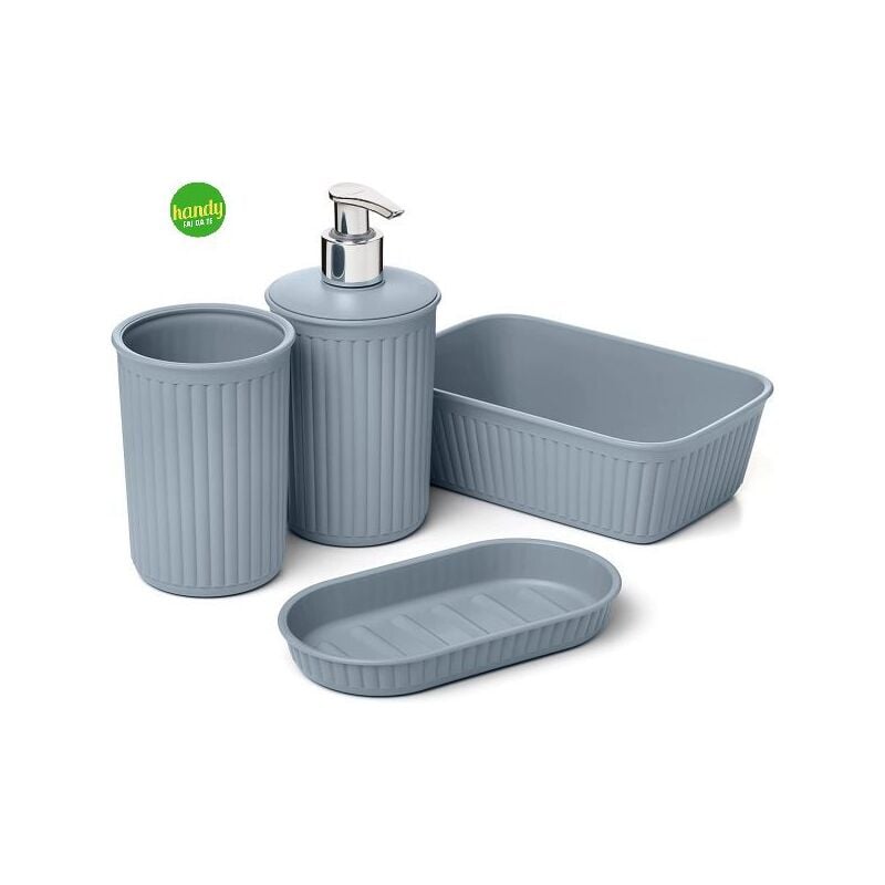 foto del prodotto set da bagno da appoggio plasticos tatay serie baobab 4 pz azzurro