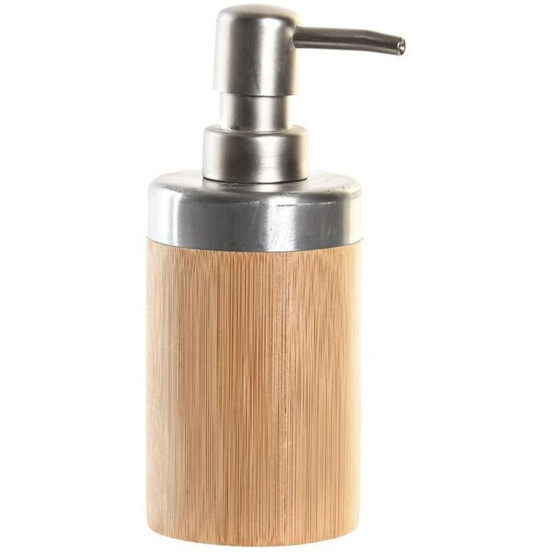 foto del prodotto set da bagno dkd home decor argentato naturale bambù polipropilene 7 x 7 x 17 cm (2 unità)