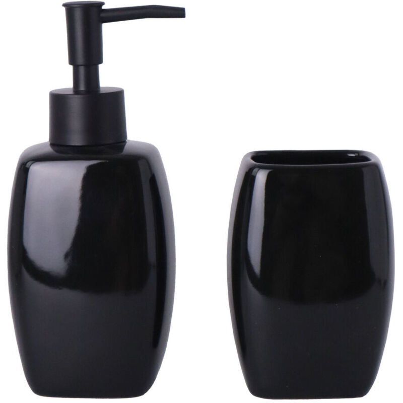 foto del prodotto set da bagno versa nero ceramica