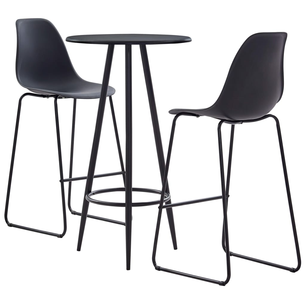 foto del prodotto set da bar 3 pz in plastica nero cod mxl 66606