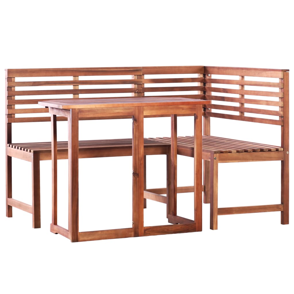 foto del prodotto set da bistr 2 pz in legno massello di acacia cod mxl 43234