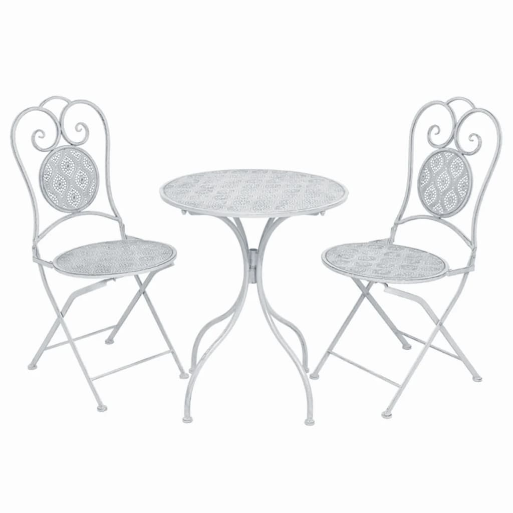 foto del prodotto set da bistrã² 3 pz in acciaio bianco grigiastro cod mxl 34847