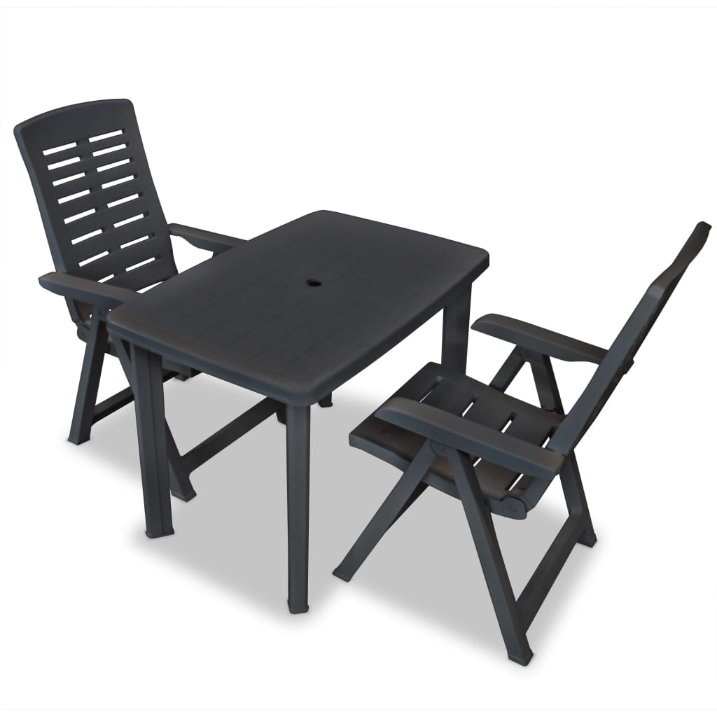 foto del prodotto set da bistrot 3 pz in plastica antracite cod mxl 37966