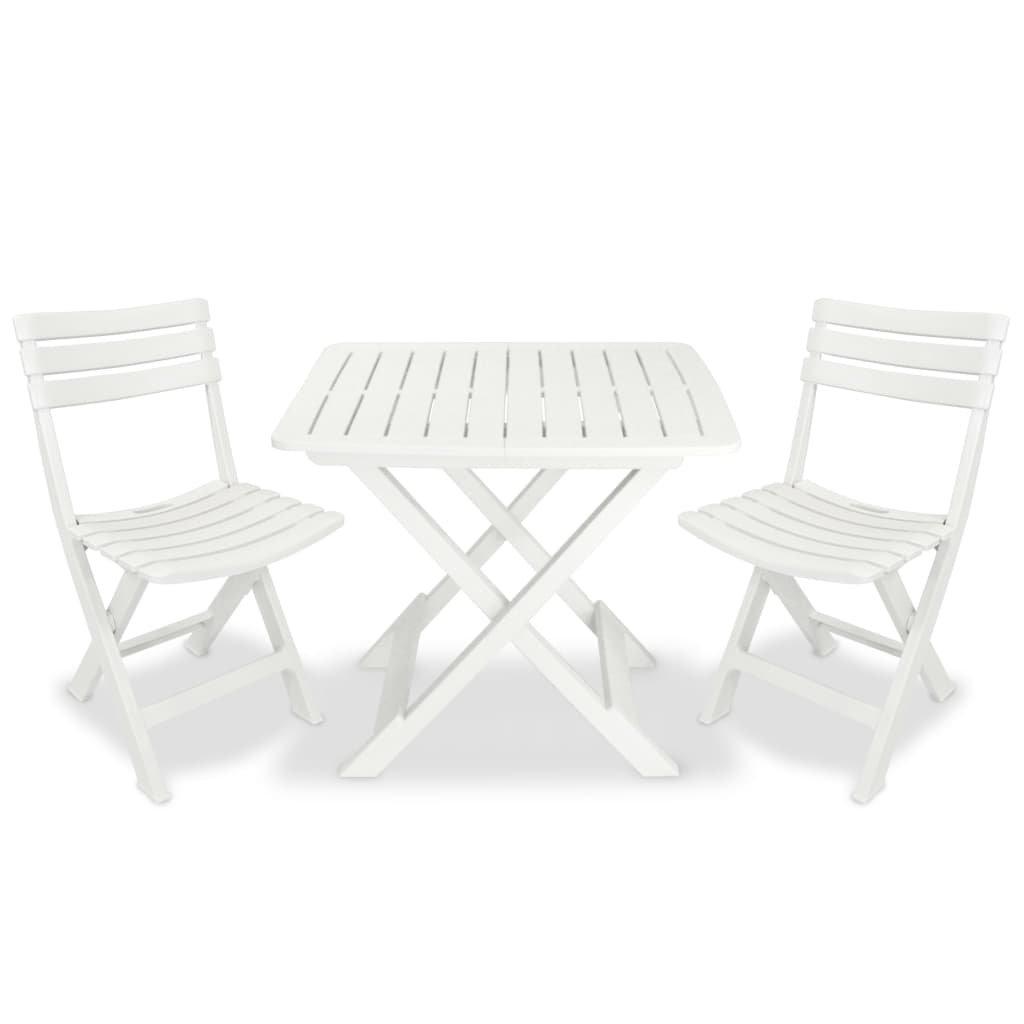 foto del prodotto set da bistrot 3 pz in plastica bianco cod mxl 48406