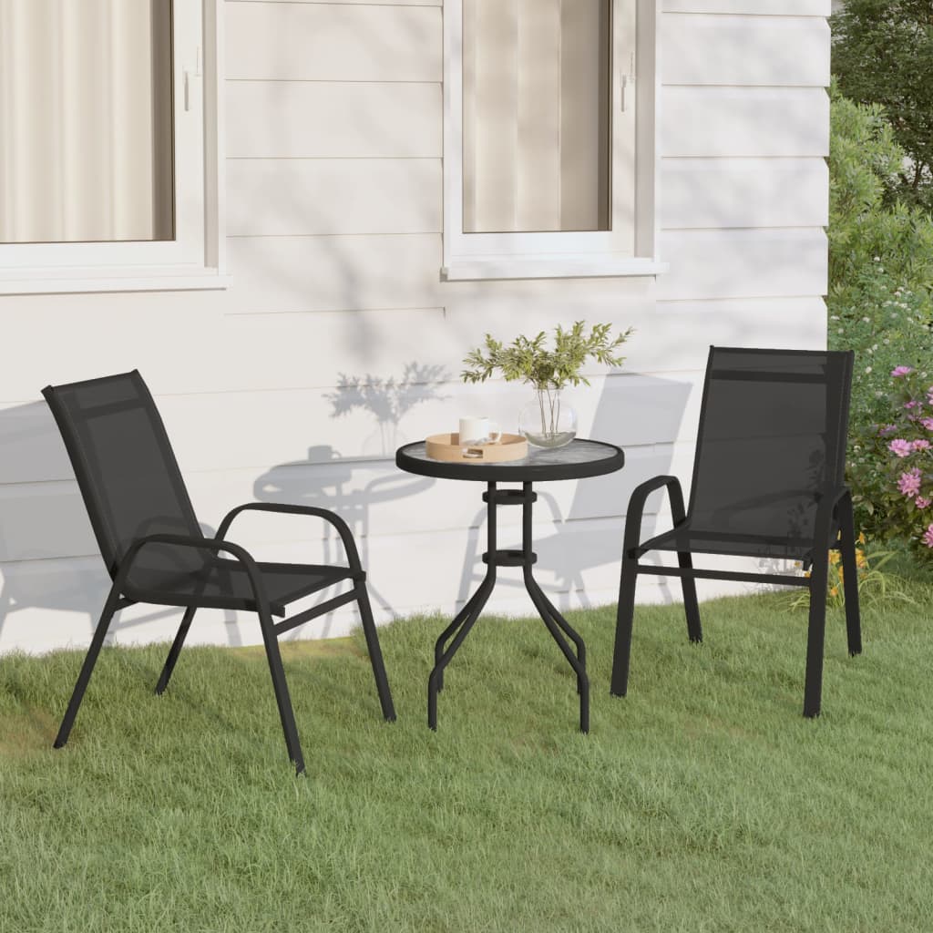 foto del prodotto set da bistrot per giardino 3 pz nero cod mxl 36897