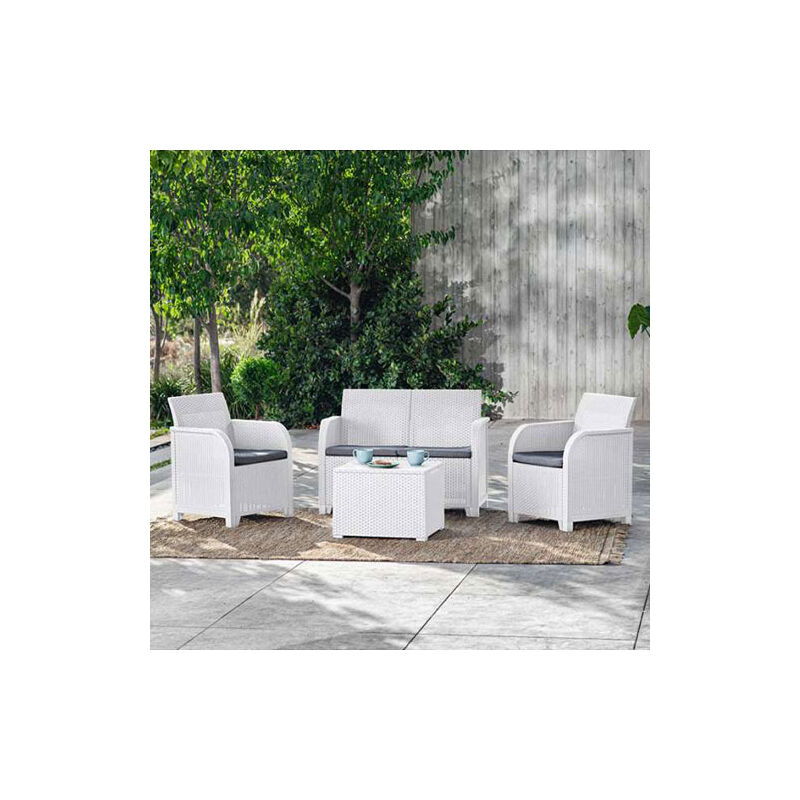 foto del prodotto set da giardino con 3 divani completi di cuscino e un