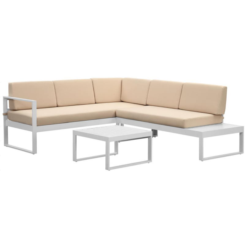 foto del prodotto set da giardino hydri in alluminio grigio scuro con 6 sedute e tavolino