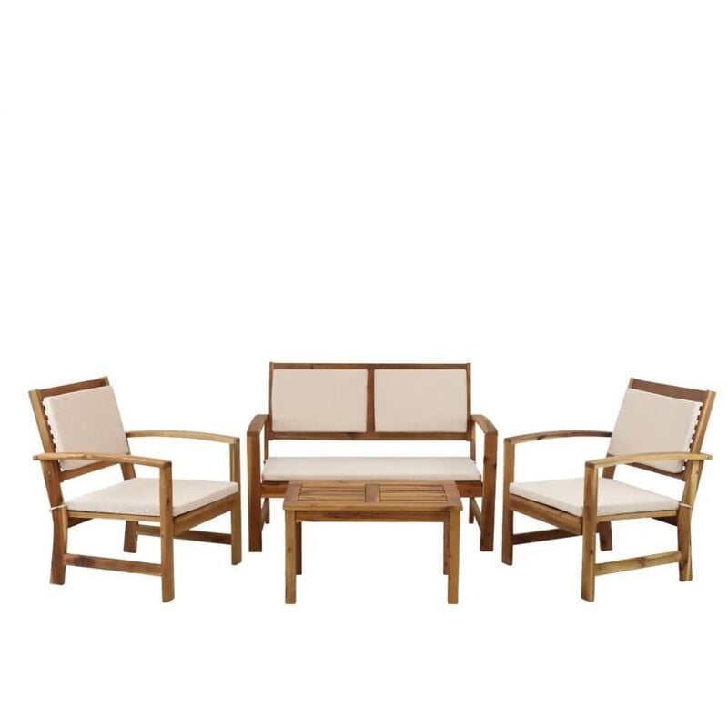 foto del prodotto set da giardino in legno con cuscini ecr sassari