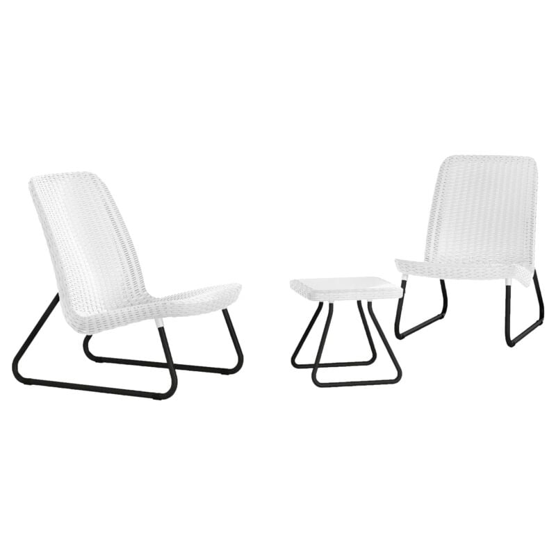 foto del prodotto set da giardino rio balcony con 2 poltrone e tavolo, colore bianco keter