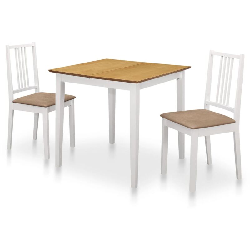 foto del prodotto set da pranzo 3 pz in mdf bianco vidaxl