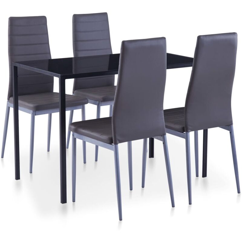 foto del prodotto set da pranzo 5 pz grigio vidaxl