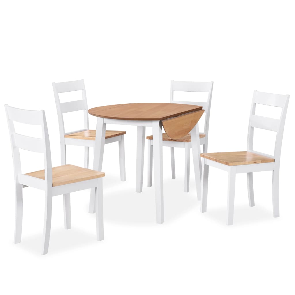 foto del prodotto set da pranzo 5 pz in mdf e legno di hevea bianco cod mxl 7572