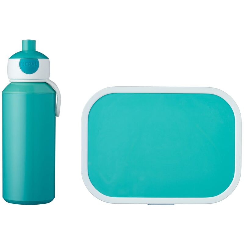 foto del prodotto set da pranzo campus set da pranzo per bambini con borraccia pop up e porta pranzo set da pranzo per la scuola o le gite privo di bpa 400 ml