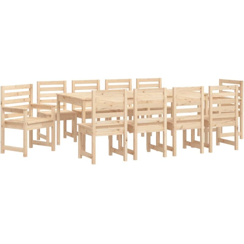 foto del prodotto set da pranzo da giardino 11 pz in legno massello di pino vidaxl