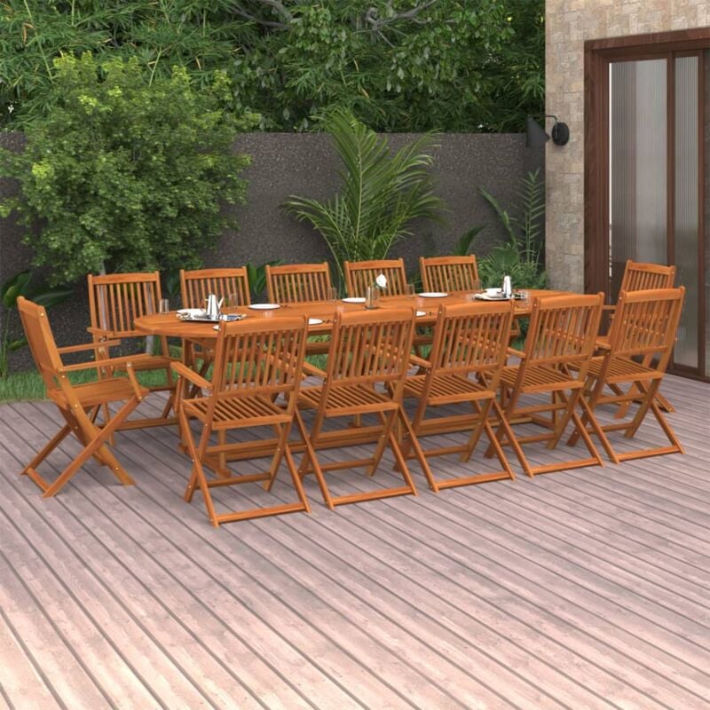 foto del prodotto set da pranzo da giardino 13 pz 280x90x75 cm massello di acacia - vidaxl