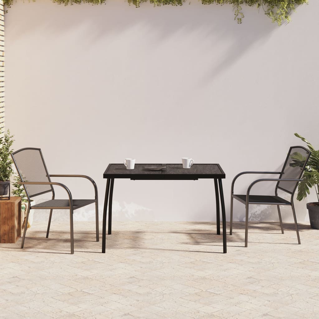 foto del prodotto set da pranzo da giardino 3 pz in acciaio antracite vidaxl