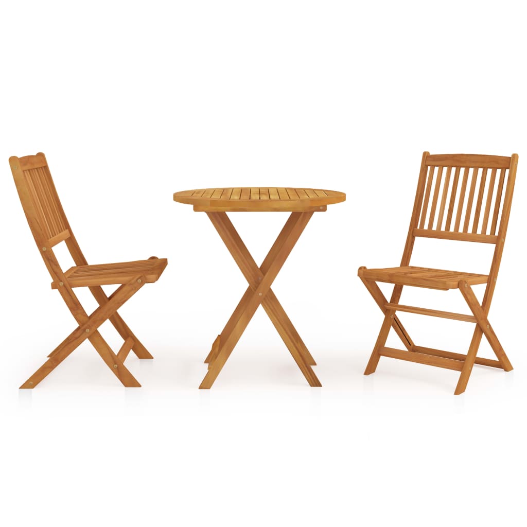 foto del prodotto set da pranzo da giardino 3 pz pieghevole in massello di acacia cod mxl 43641