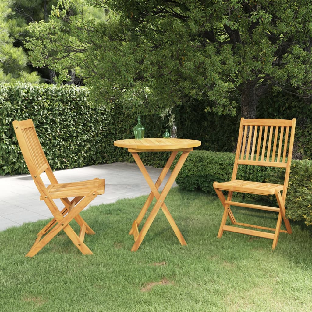 foto del prodotto set da pranzo da giardino 3 pz pieghevole in massello di acacia cod mxl 51540