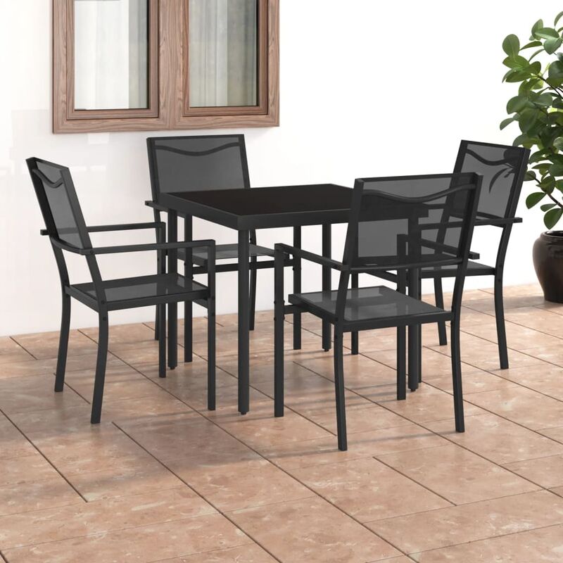 foto del prodotto set da pranzo da giardino 5 pz in acciaio vidaxl 643666