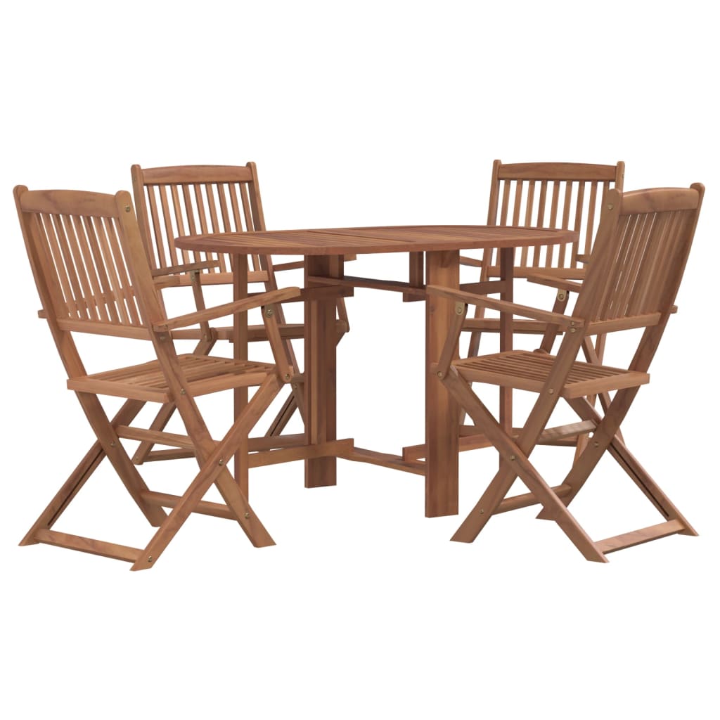 foto del prodotto set da pranzo da giardino 5 pz in legno massello di acacia