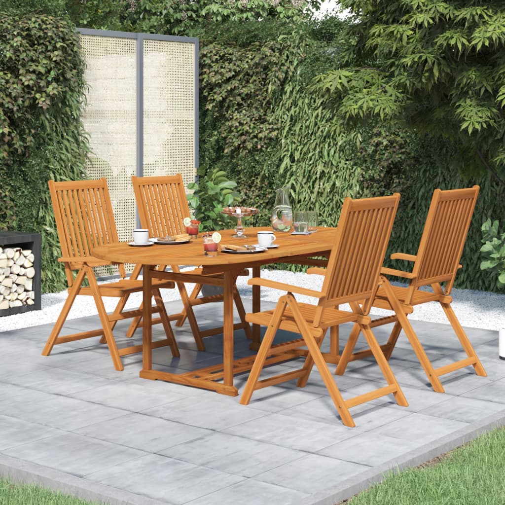 foto del prodotto set da pranzo da giardino 5 pz in legno massello di acacia cod mxl 40922