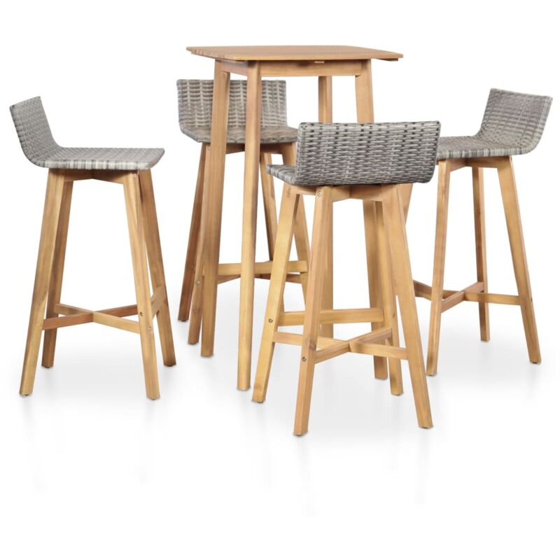 foto del prodotto set da pranzo da giardino 5 pz in legno massello di acacia vidaxl