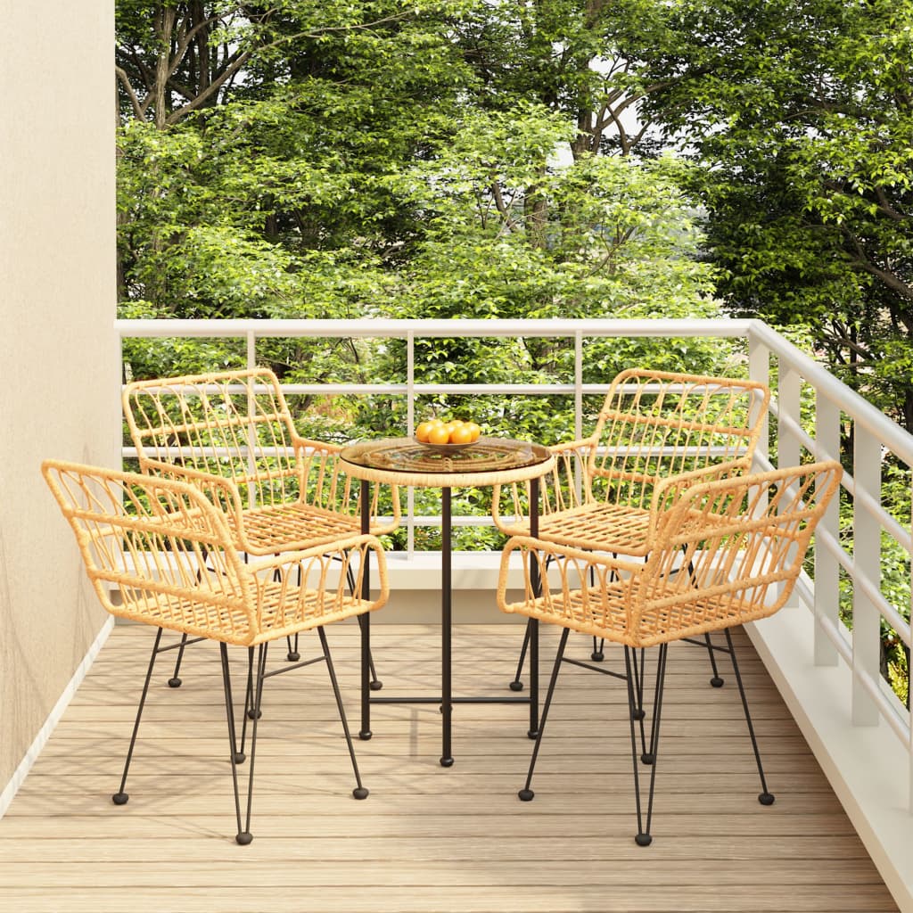 foto del prodotto set da pranzo da giardino 5 pz in polyrattan cod mxl 40047