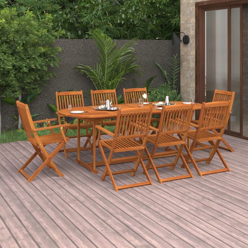 foto del prodotto set da pranzo da giardino 7 pz in legno massello di acacia
