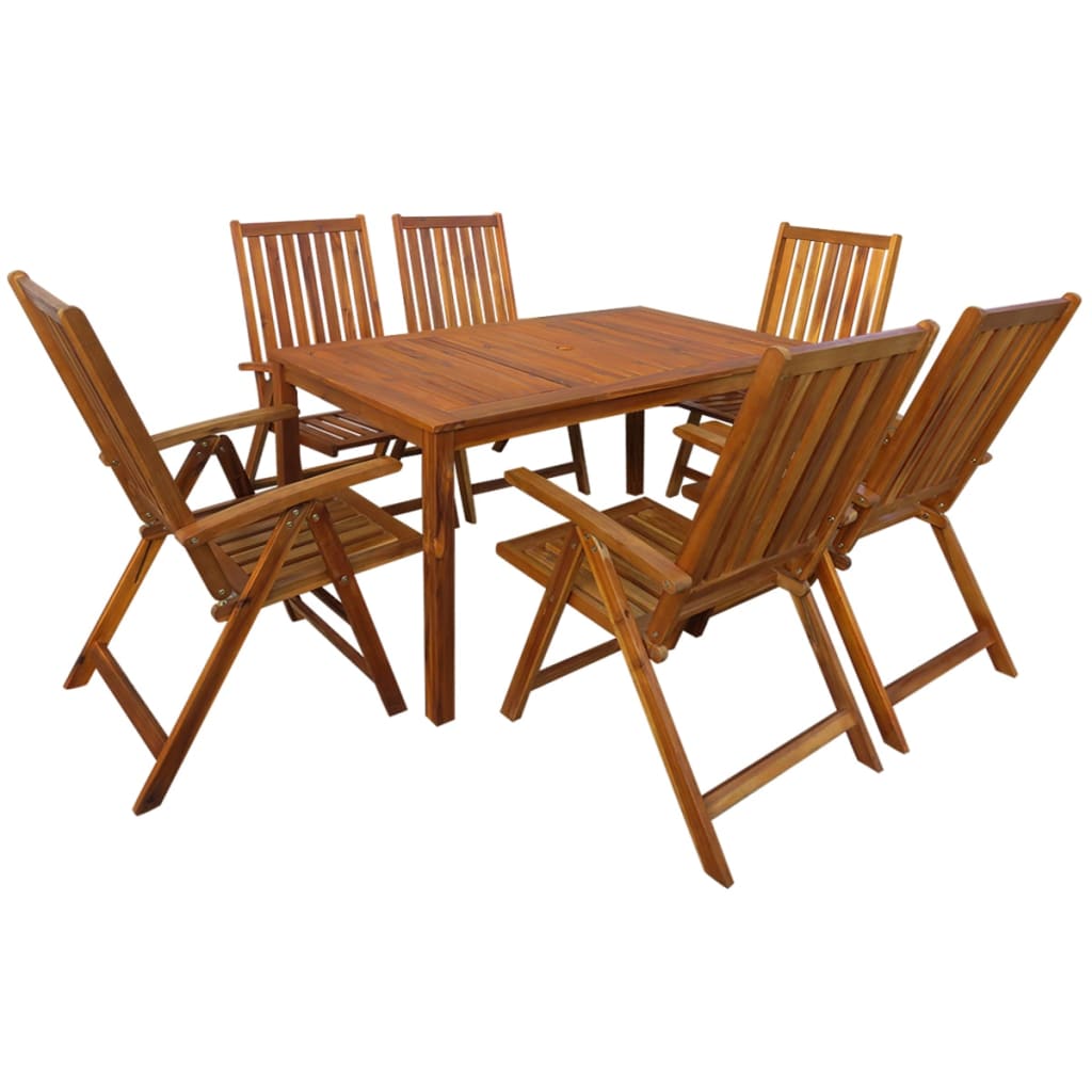 foto del prodotto set da pranzo da giardino 7 pz in legno massello di acacia cod mxl 41455