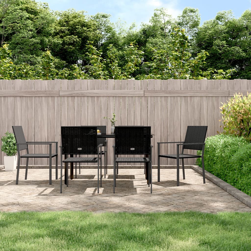 foto del prodotto set da pranzo da giardino 7 pz in polyrattan e acciaiocod mxl 101168