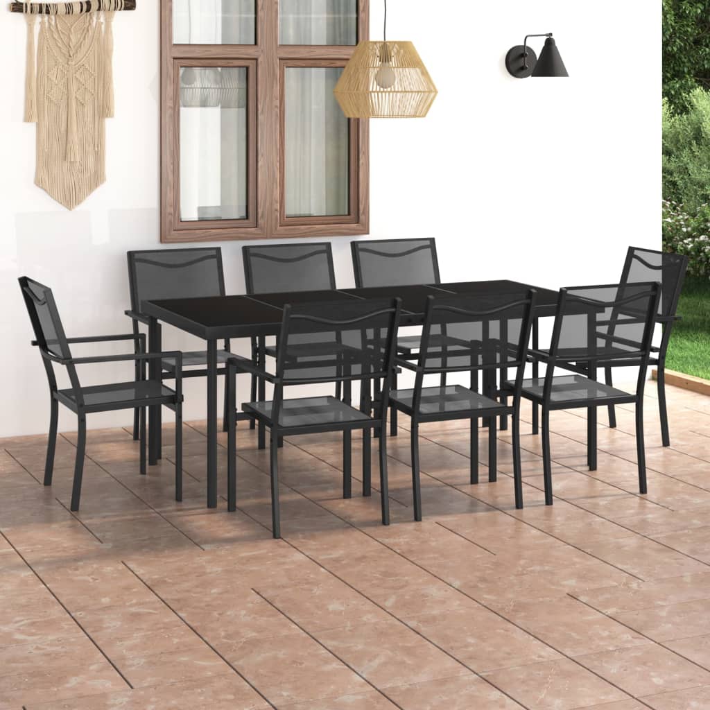 foto del prodotto set da pranzo da giardino 9 pz in acciaio cod mxl 35229