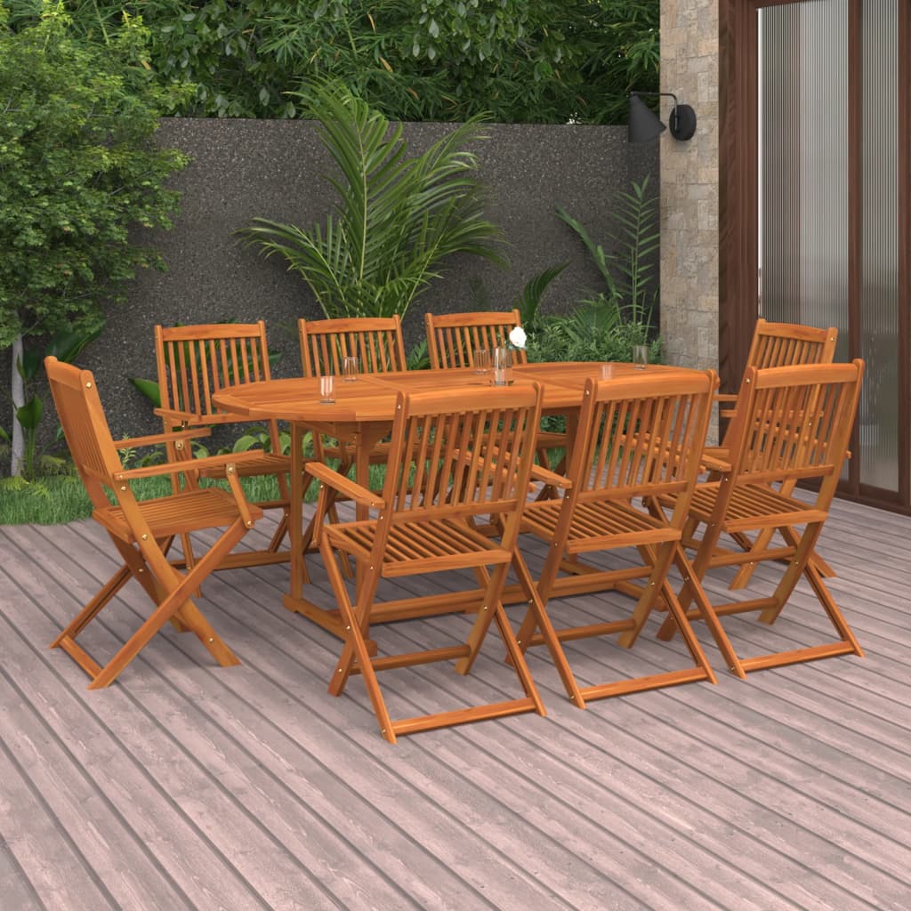 foto del prodotto set da pranzo da giardino 9 pz in legno massello di acacia cod mxl 42176