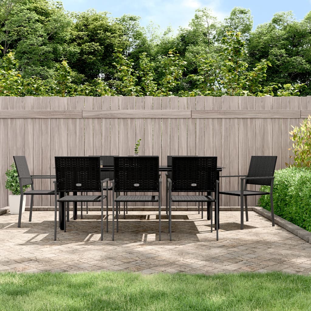 foto del prodotto set da pranzo da giardino 9 pz in polyrattan e acciaiocod mxl 100600