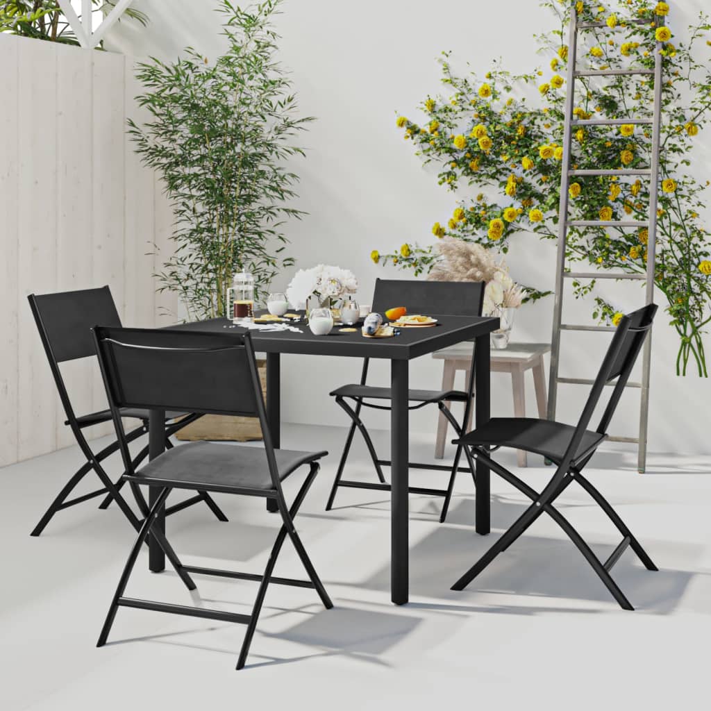 foto del prodotto set da pranzo per esterni 5 pz in acciaio