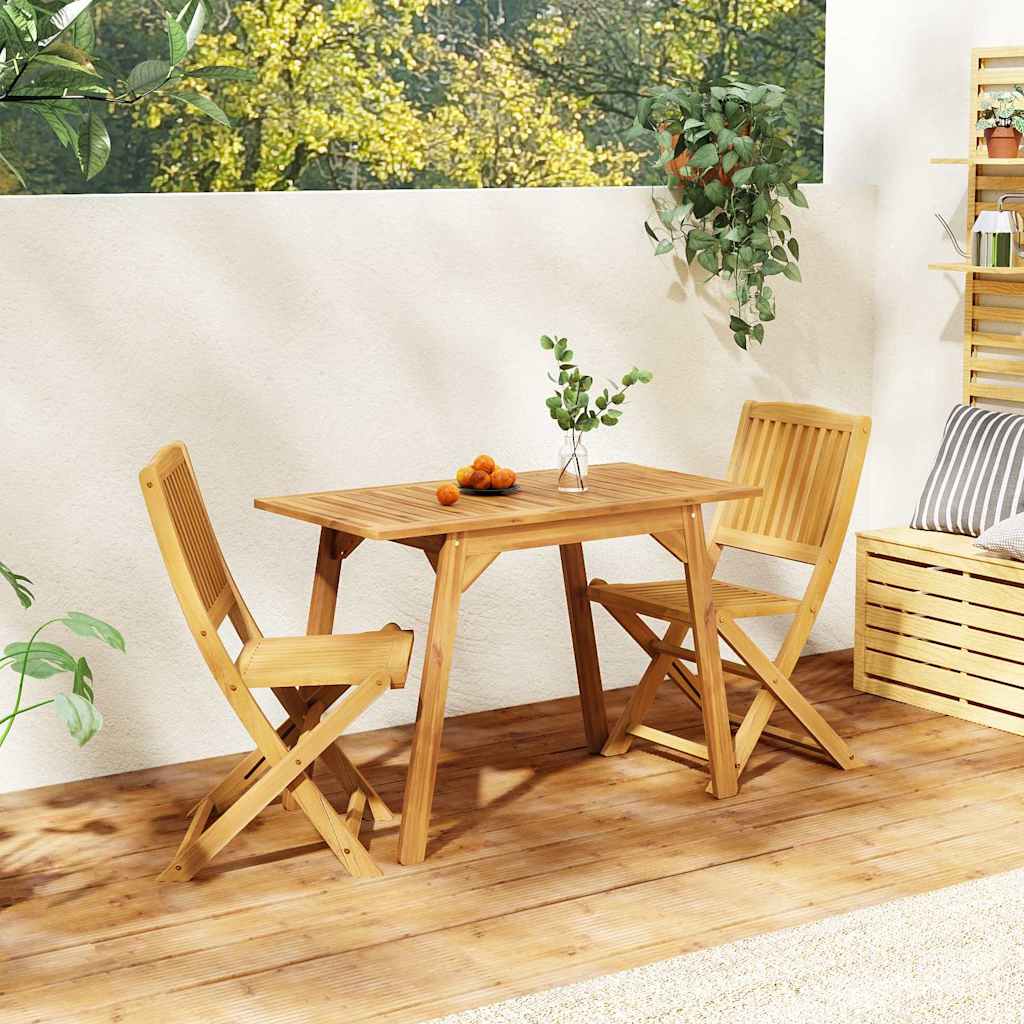 foto del prodotto set da pranzo per giardino 3 pz in legno massello di acaciacod mxl 90607
