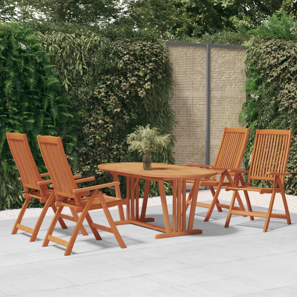 foto del prodotto set da pranzo per giardino 5 pz in legno massello di eucalipto cod mxl 50207