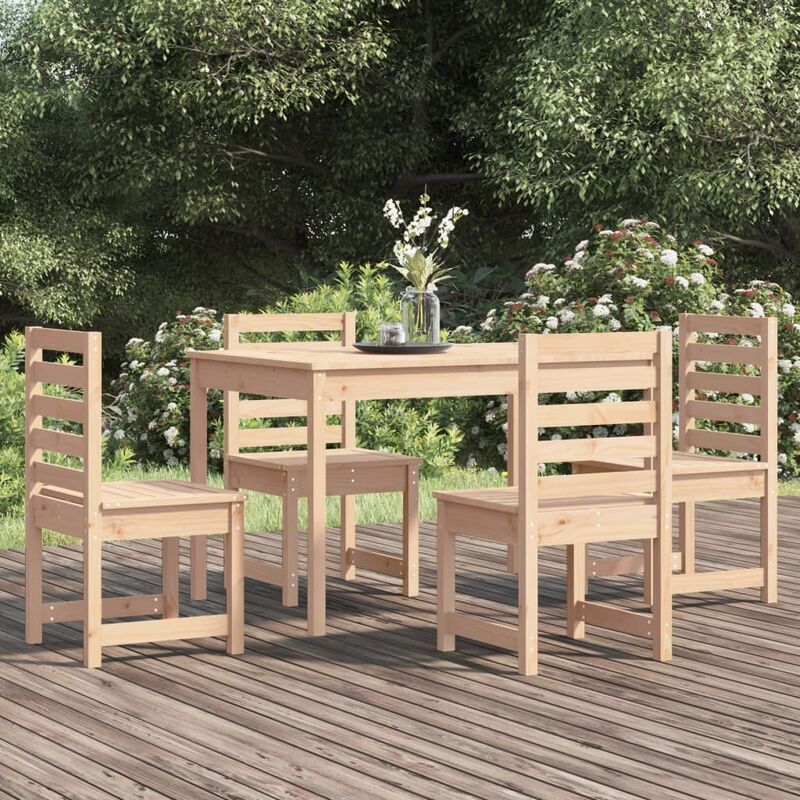 foto del prodotto set da pranzo per giardino 5 pz in legno massello di pino vidaxl 268883