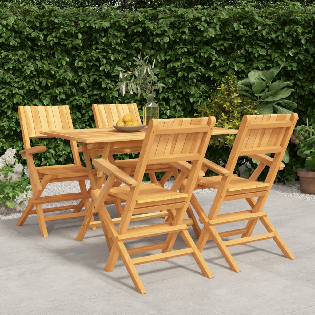 foto del prodotto set da pranzo per giardino 5 pz in legno massello di teak