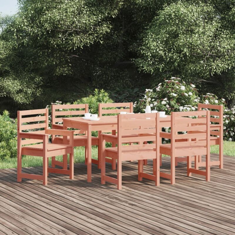foto del prodotto set da pranzo per giardino 7 pz in legno massello di douglas vidaxl