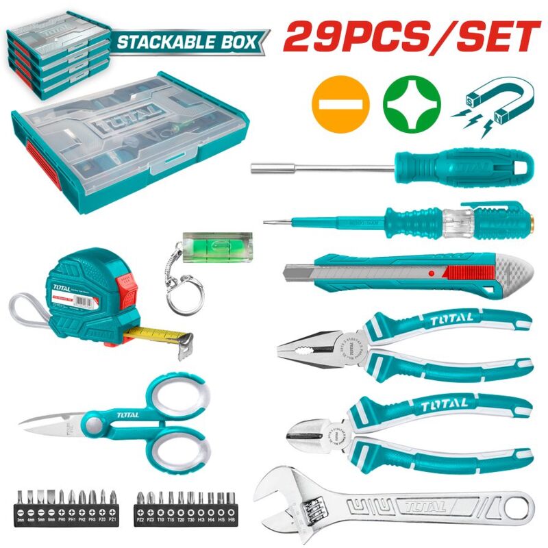 foto del prodotto set da utensili manuali 29 pezzi con box