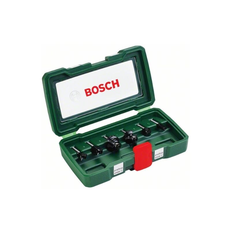 foto del prodotto set de 6 frese de metallo duro per legno, de gambo 6 mm, accessori per fresatrice bosch