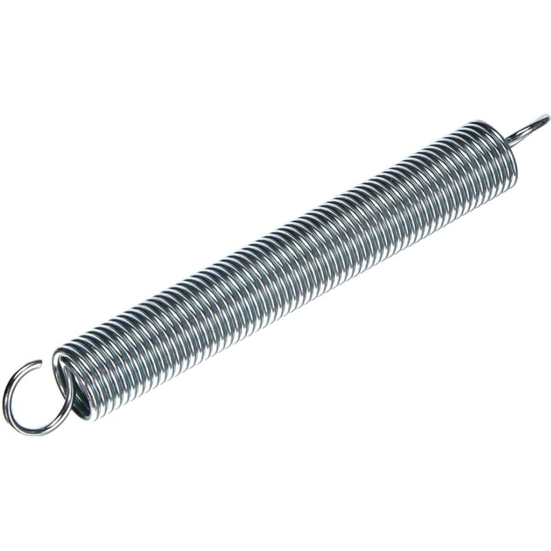 foto del prodotto set di 1 molla di tensione con ganci, molla in acciaio zincato, molla a doppio gancio, molla di trazione a spirale, diametro 2,2 mm, lunghezza 170 mm
