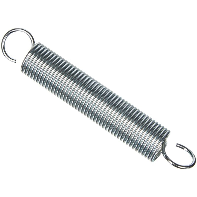 foto del prodotto set di 1 pezzo di molla di tensione con ganci, molla in acciaio zincato, molla a doppio gancio, molla di trazione a spirale, diametro 1 mm, lunghezza