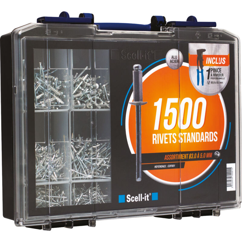 foto del prodotto set di 1 pinza 1500 rivetti scell-it cof001