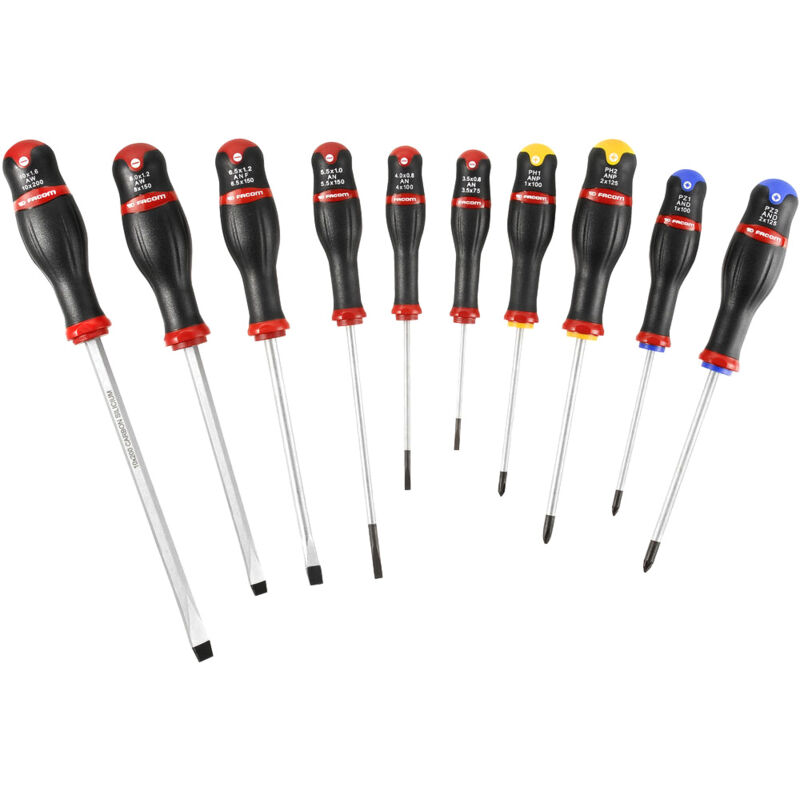 foto del prodotto set di 10 cacciaviti protwist facom at.j10