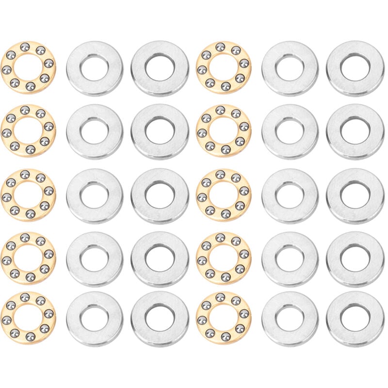 foto del prodotto set di 10 cuscinetti assiali a sfere in miniatura in acciaio piatto ad alta precisione f4 9m 4x9x4mm zoternen