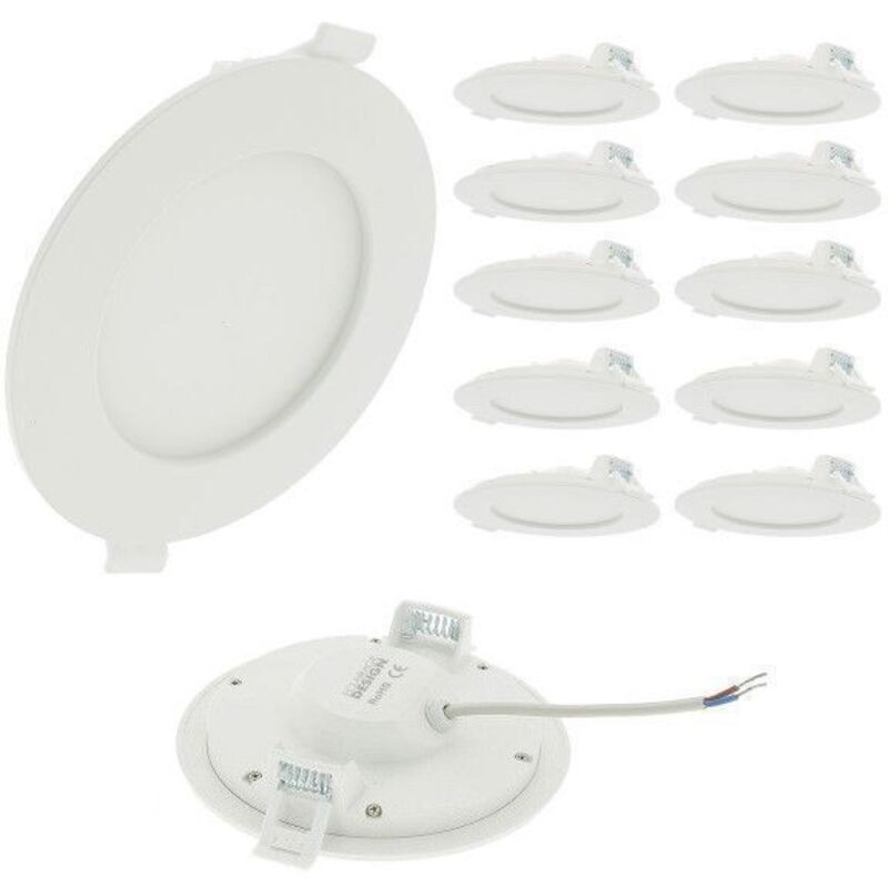 foto del prodotto set di 10 faretti led da incasso extrapiatti 5w eq 40w temp rature de couleur bianco caldo 3000k