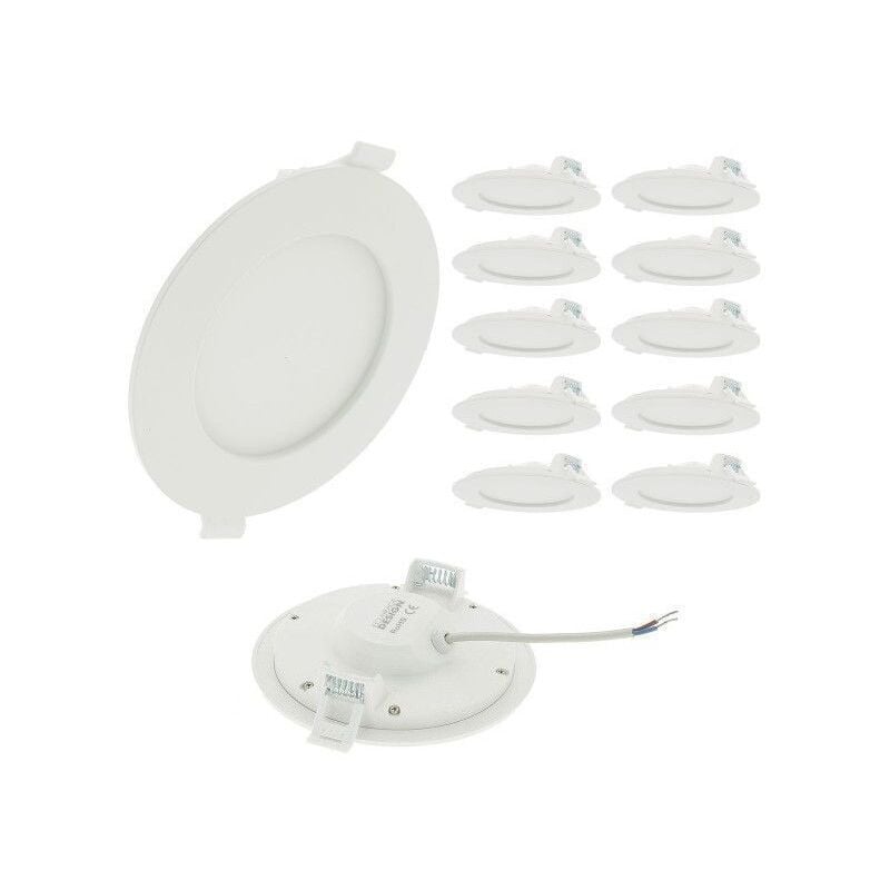 foto del prodotto set di 10 faretti led da incasso extrapiatti 5w eq 40w temp rature de couleur bianco neutro 4000k