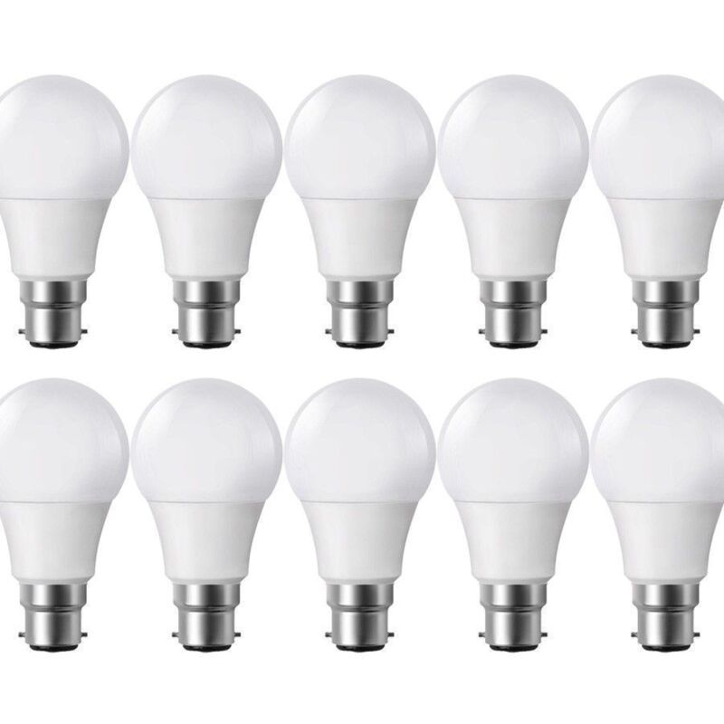 foto del prodotto set di 10 lampadine a led b22 9w eq 60w 806m bianco caldo